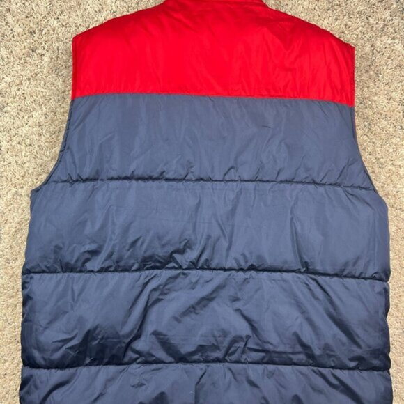 U.S. Polo Assn Puffer Vest XL Red Navy Blue Full Zip Winter Weather Warm - Picture 9 of 9
